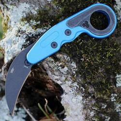 Crkt 4041B Provoke Blue Metal Karambit pliant