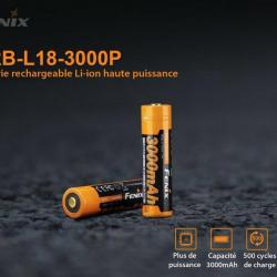 Fenix ARB-L18-3000P Batterie rechargeable 18650 3000mAh