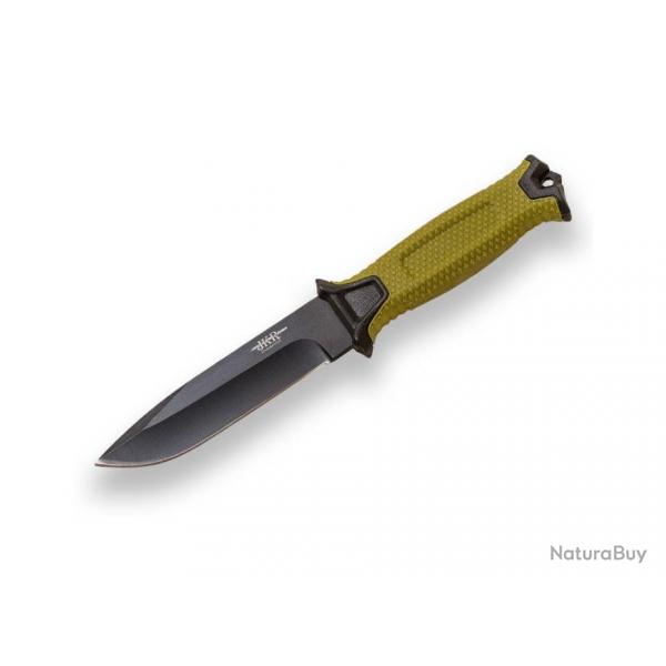 JKR0770 Couteau fixe militaire manche caoutchouc