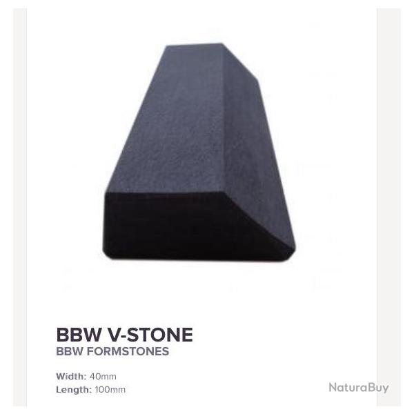 Pierre  aiguiser BBW V-STONE 75 x 30 mm Belgian Blue Whetstone