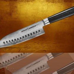 Samura SD-0094 Série Damascus Couteau Santoku