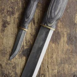 Wood Jewel Grand couteau double Lapinleuku, noir