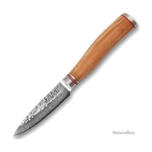Wusaki 8008 Couteau d'office Lame de 9cm Damas VG10