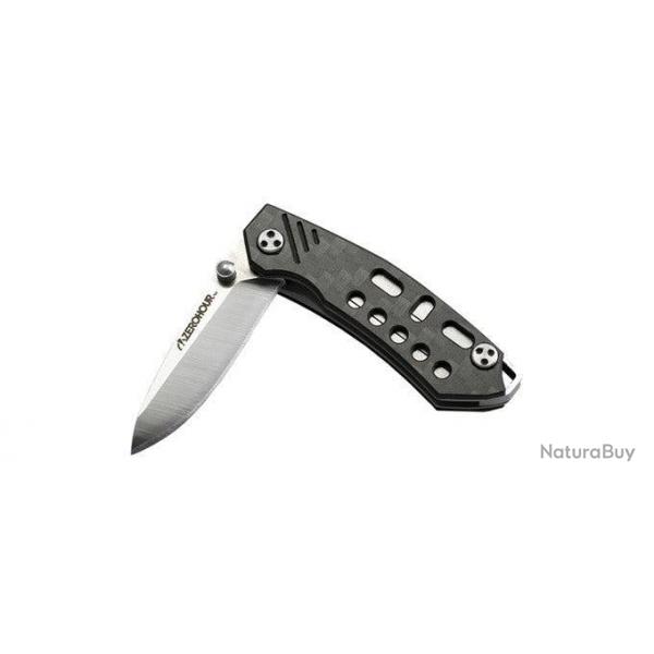 ZeroHour EDGE Carbon Fiber EDC Pocket Knife S35VN Blade + Mousqueton