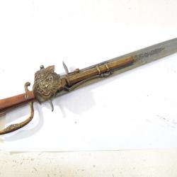 Réplique couteau / dague pistolet poudre noire XVIII Siècle. Décoration reconstitution historique