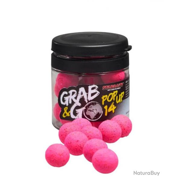 STARBAITS POP UP GRAB & GO GLOBAL SPICE 14MM ROZE FLUO 20GR STARBAITS