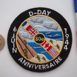 écusson 6 juin 1944 D-Day débarquement Normandie 80 ème