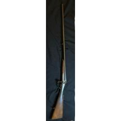 Fusil de chasse juxtaposé à chiens extérieurs, calibre 16/65, Damas, fin XIXe, Cat D