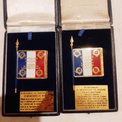 2 médailles de table 2ième RIMA etet 2ième RPIMA EN COFFRETS