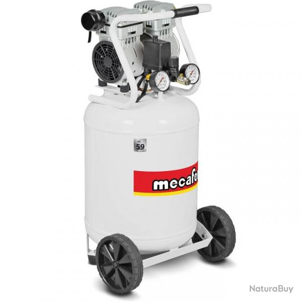 Compresseur silencieux Mecafer cuve de 50L vertical puissance 1,3HP