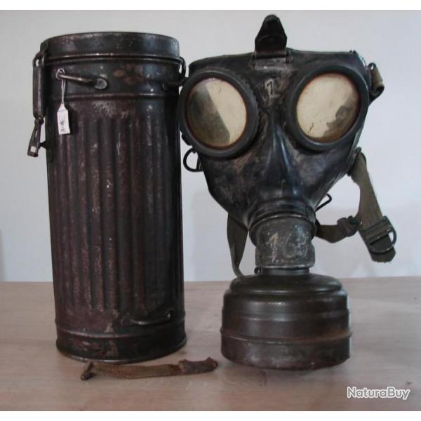 masque  gaz caoutchouc - allemagne WW2