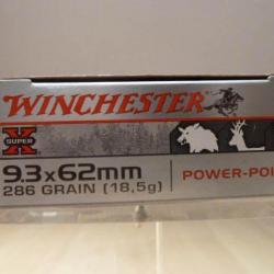 OFFRE 2 BOITES WINCHESTER 9.3X62 POWER POINT SUPER X  286 G