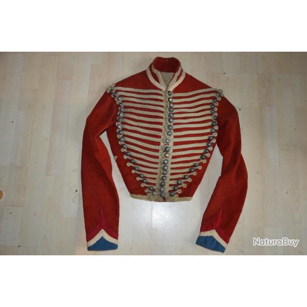 DOLMAN 4REGIMENT DE HUSSARDS Mle 1845-GUERRE DE CRIMEE-CAVALERIE SECOND EMPIRE.