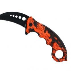 COUTEAU KARAMBIT CAMO ROUGE LAME 7CM