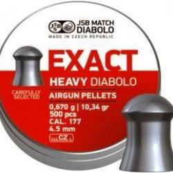 Boîte de 500 plombs JSB Diabolo Exact Heavy - Cal. 4.52