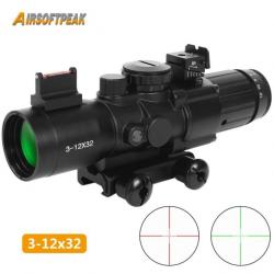 AirsoftPeak Lunette De Visée Tactique 3-12X32 Paiement en 3 ou 4 fois - LIVRAISON GRATUITE !!!