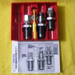 LEE RELOADING DIES - JEU D'OUTILS - 3 OUTILS - 25 ACP