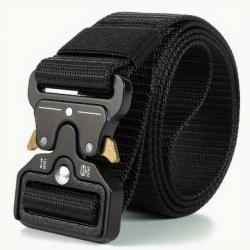 Ceinture tactique noire, boucle doré