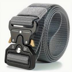 Ceinture tactique grise, boucle doré