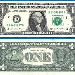 Usa 1 Dollar 2021 Mint New York B2 Etats Unis Dollars Billet