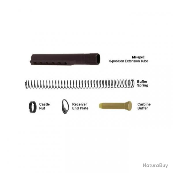 AR15 - Tube MIL SPEC 6 positions et kit d'accessoires