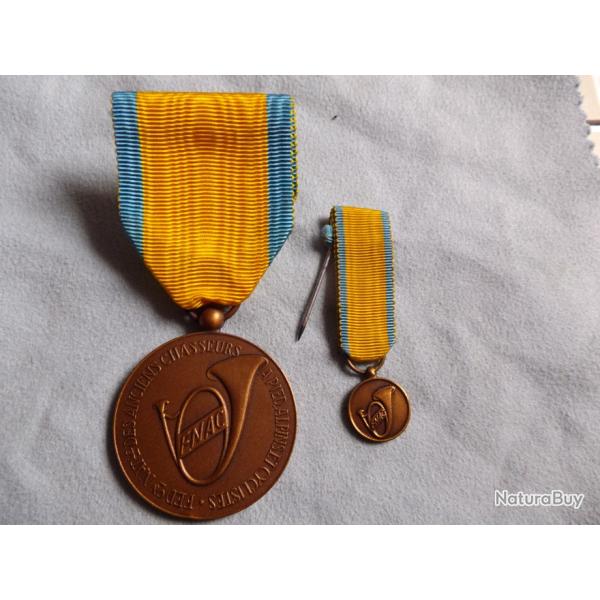MEDAILLE FEDERATION NATIONALE ANCIEN CHASSEUR A PIED- ALPIN