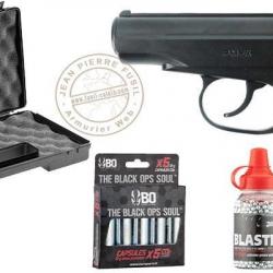 Pack pistolet à plomb CO2 BORNER PM-X - Cal 4.5 mm BB (3 joules max)