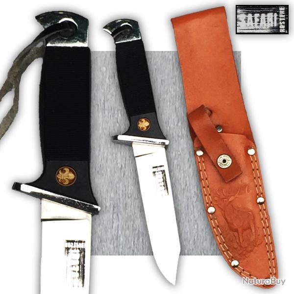 SUPERBE & RARE COUTEAU/DAGUE DE CHASSE, SAFARI, ROSTFREI SOLINGEN, XX, ORIGINAL