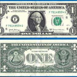 Usa 1 Dollar 2017 A Mint Atlanta F6 Dollar Billet Etats Unis US Washington