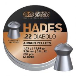 Plombs air comprimé cal.5.5 JSB hades 1.030g 15.89gr par 500 (1 boite de 500)