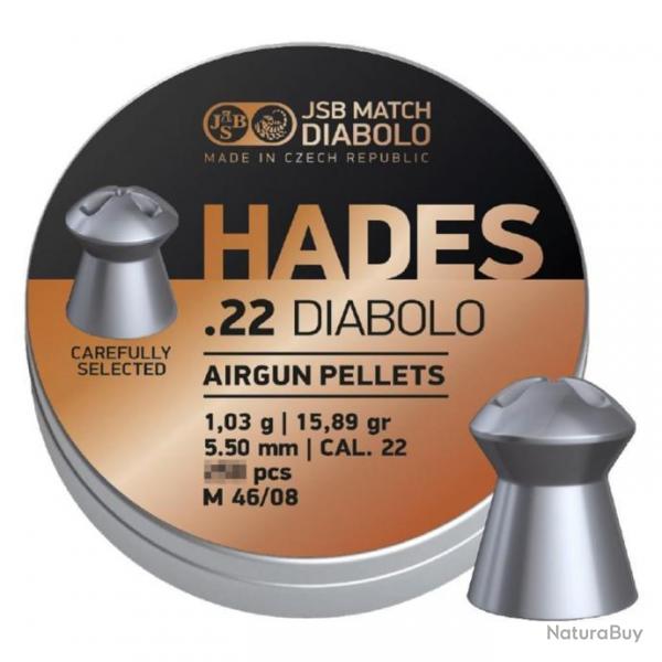 Plombs air comprim cal.5.5 JSB hades 1.030g 15.89gr par 500 (1 boite de 500)