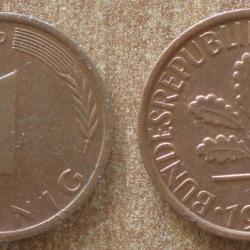 Allemagne 1 Pfennig 1976 Mint D RFA Piece Deutsche Mark