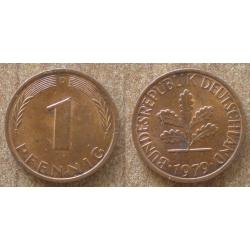 Allemagne 1 Pfennig 1979 Mint D RFA Piece Deutsche Mark