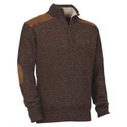 PROMOTION ! Pull de chasse marron Fox col zippé Verney Carron