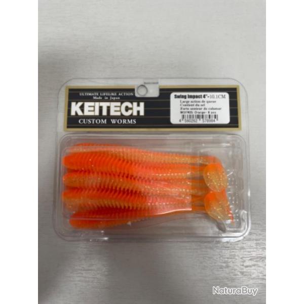 !! LEURRE KEITECH SWING IMPACT SLIM 4' COL ORANGE