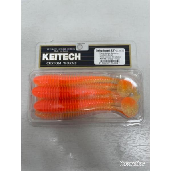 !! LEURRE KEITECH SWING IMPACT SLIM 4.5' COL ORANGE