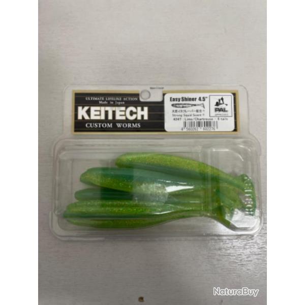 !! LEURRE KEITECH EASY SHINER 4.5' COL LIME CHARTREUSE