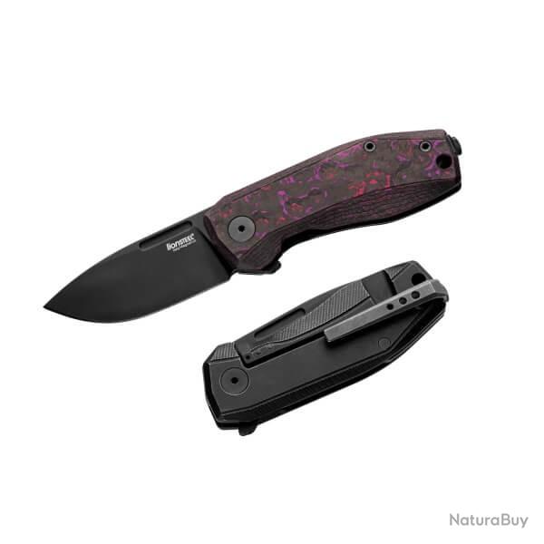 NA01.PH Couteau pliant Lionsteel "Nano" fibre de carbone violet et titane