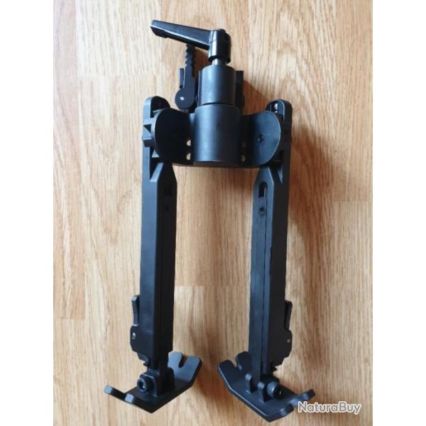 TACTICAL EVO BIPIED TK3 NOIR + adaptateur picatinny