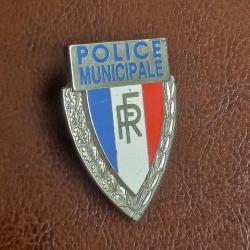 ancien insigne police municipale signé R.RUBIN