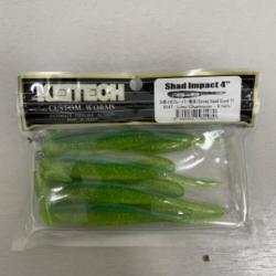 !! LEURRE KEITECH SHAD IMPACT 4'´ COL LIME CHARTREUSE