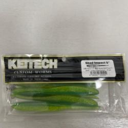 !! LEURRE KEITECH SHAD IMPACT 5'´ COL LIME CHARTREUSE