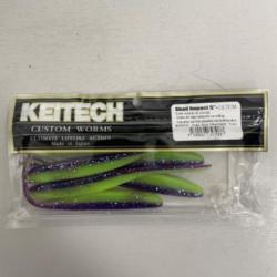 !! LEURRE KEITECH SHAD IMPACT 5'´ COL VIOLET SILVER CHARTREUSE