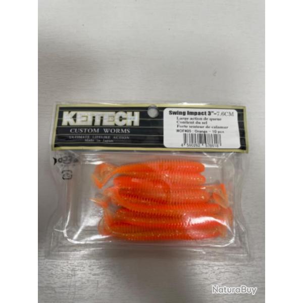 !! LEURRE KEITECH SWING IMPACT SLIM 3' COL ORANGE