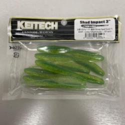 !! LEURRE KEITECH SHAD IMPACT 3'´ COL LIME CHARTREUSE