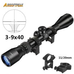 AirsoftPeak Lunette De Visée 3-9X40 Type 01 11MM Paiement en 3 ou 4 fois - LIVRAISON GRATUITE !!!