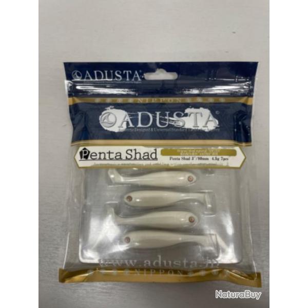 !! LEURRE ADUSTA PENTA SHAD 3' COL WHITE