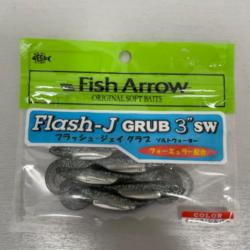 !! LEURRE FISH ARROW FLASH-J GRUB 3'´ COL INAKKO SILVER