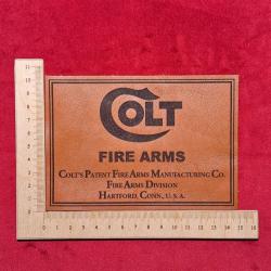 Etiquette en cuir pour coffret Colt