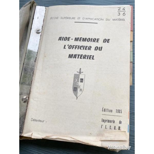 Aide-Mmoire de l'officier du matriel, dition 1965.